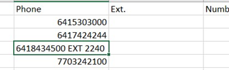 dialing extensions