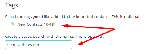 Tags and Saves search is optional